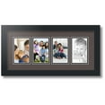 thumbnail image 1 of ArtToFrames Collage Photo Picture Frame with 4 - 3x5 Openings, Framed in Black with Chestnut and Black Mats (CDM-3926-5), 1 of 8