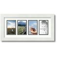 thumbnail image 1 of ArtToFrames Collage Photo Picture Frame with 4 - 3x5 Openings, Framed in White with Porcelain and Black Mats (CDM-3966-5), 1 of 8