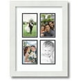 thumbnail image 1 of ArtToFrames Collage Photo Picture Frame with 4 - 3x5 Openings, Framed in White with Super White and Black Mats (CDM-3966-2), 1 of 8