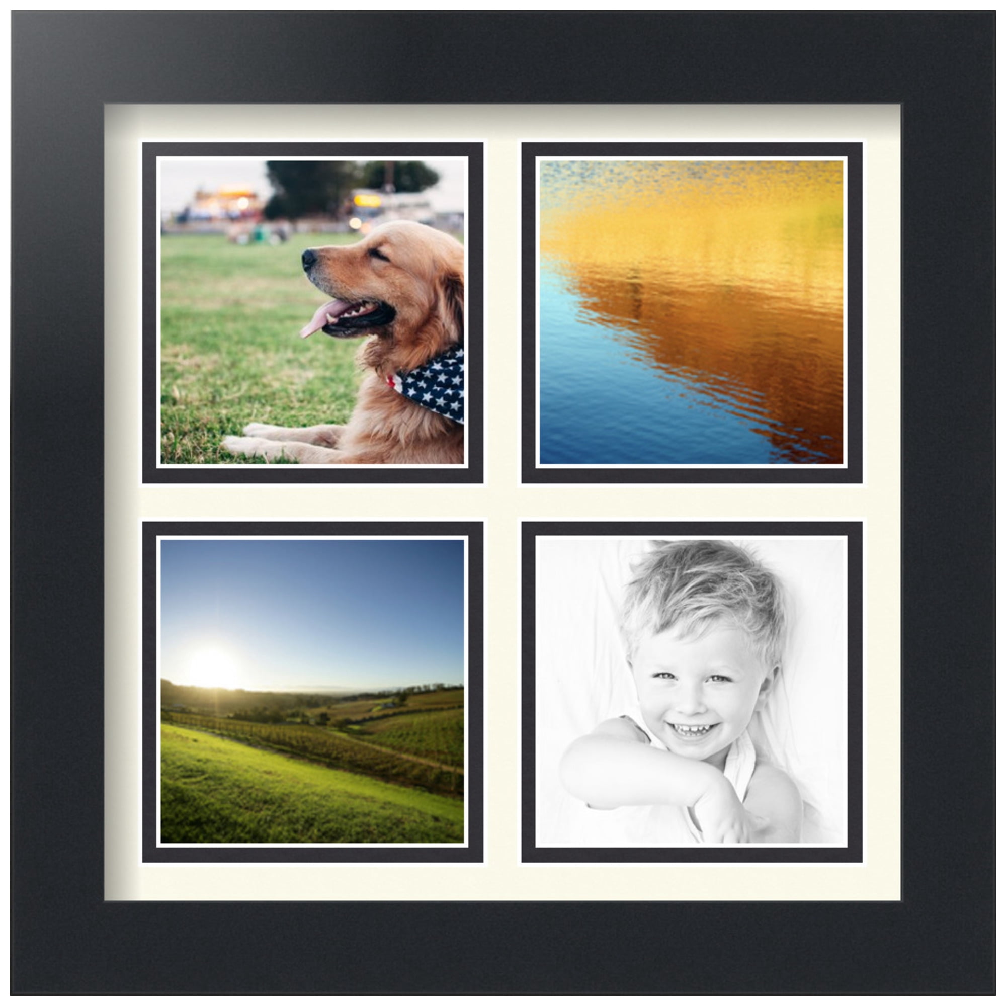 ArtToFrames Collage Photo Picture Frame with 4 - 4x4