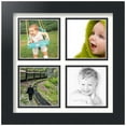 thumbnail image 1 of ArtToFrames Collage Photo Picture Frame with 4 - 4x4" Openings, Framed in Black with Light Cream and Black Mats (CDM-3926-2377), 1 of 8