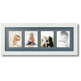 thumbnail image 1 of ArtToFrames Collage Photo Picture Frame with 4 - 4x5 Openings, Framed in White with Dutch Blue and Black Mats (CDM-3966-5), 1 of 8