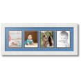 thumbnail image 1 of ArtToFrames Collage Photo Picture Frame with 4 - 4x5" Openings, Framed in White with Liberty Blue and Black Mats (CDM-3966-16), 1 of 8