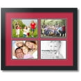 thumbnail image 1 of ArtToFrames Collage Photo Picture Frame with 4 - 5x7 Openings, Framed in Black with Rouge and Black Mats (CDM-3926-3), 1 of 8