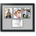 thumbnail image 1 of ArtToFrames Collage Photo Picture Frame with 4 - 5x7" Openings, Framed in Black with TV Grey and Black Mats (CDM-3926-149), 1 of 8