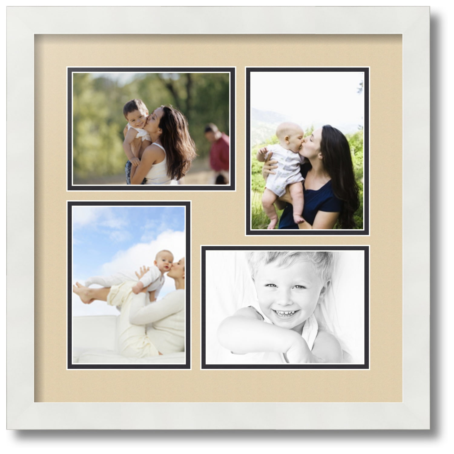 12 4x6 Collage Frame, Collage Picture Frame, Opening Frame, White MDF Frame,  Family Photo Frame, Family Portrait Frame,arttoframes,228-3966 