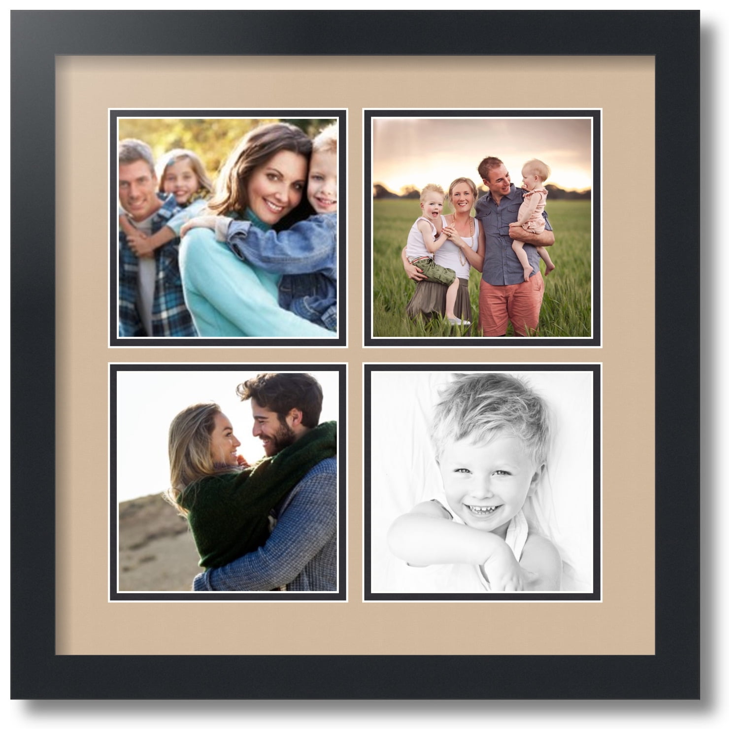 MCS 4x6 inch Format Frame Collage 6 openings Black (47677)