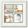 thumbnail image 1 of ArtToFrames Collage Photo Picture Frame with 4 - 6x6 Openings, Framed in White with Off White and Black Mats (CDM-3966-2), 1 of 8