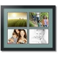 thumbnail image 1 of ArtToFrames Collage Photo Picture Frame with 4 - 6x8 Openings, Framed in Black with Nile Green and Black Mats (CDM-3926-3), 1 of 8