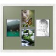 thumbnail image 1 of ArtToFrames Collage Photo Picture Frame with 4 - 6x8" Openings, Framed in White with Basil and Black Mats (CDM-3966-1179), 1 of 8