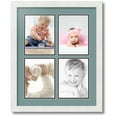 thumbnail image 1 of ArtToFrames Collage Photo Picture Frame with 4 - 6x8" Openings, Framed in White with Nile Green and Black Mats (CDM-3966-534), 1 of 8