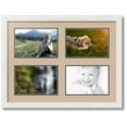 thumbnail image 1 of ArtToFrames Collage Photo Picture Frame with 4 - 6x9 Openings, Framed in White with Scotch Mist and Black Mats (CDM-3966-3), 1 of 8