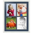 thumbnail image 1 of ArtToFrames Collage Photo Picture Frame with 4 - 8.5x11" Openings, Framed in White with Midnight Blue and Black Mats (CDM-3966-564), 1 of 8