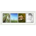 thumbnail image 1 of ArtToFrames Collage Photo Picture Frame with 4 - 8.5x11 Openings, Framed in White with Porcelain and Black Mats (CDM-3966-5), 1 of 8