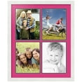 thumbnail image 1 of ArtToFrames Collage Photo Picture Frame with 4 - 8.5x11" Openings, Framed in White with Tulip and Black Mats (CDM-3966-564), 1 of 8