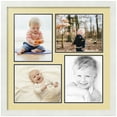 thumbnail image 1 of ArtToFrames Collage Photo Picture Frame with 4 - 8x10" Openings, Framed in White with Buttercup and Black Mats (CDM-3966-5215), 1 of 8