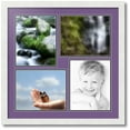 thumbnail image 1 of ArtToFrames Collage Photo Picture Frame with 4 - 8x10 Openings, Framed in White with Grape and Black Mats (CDM-3966-16), 1 of 8