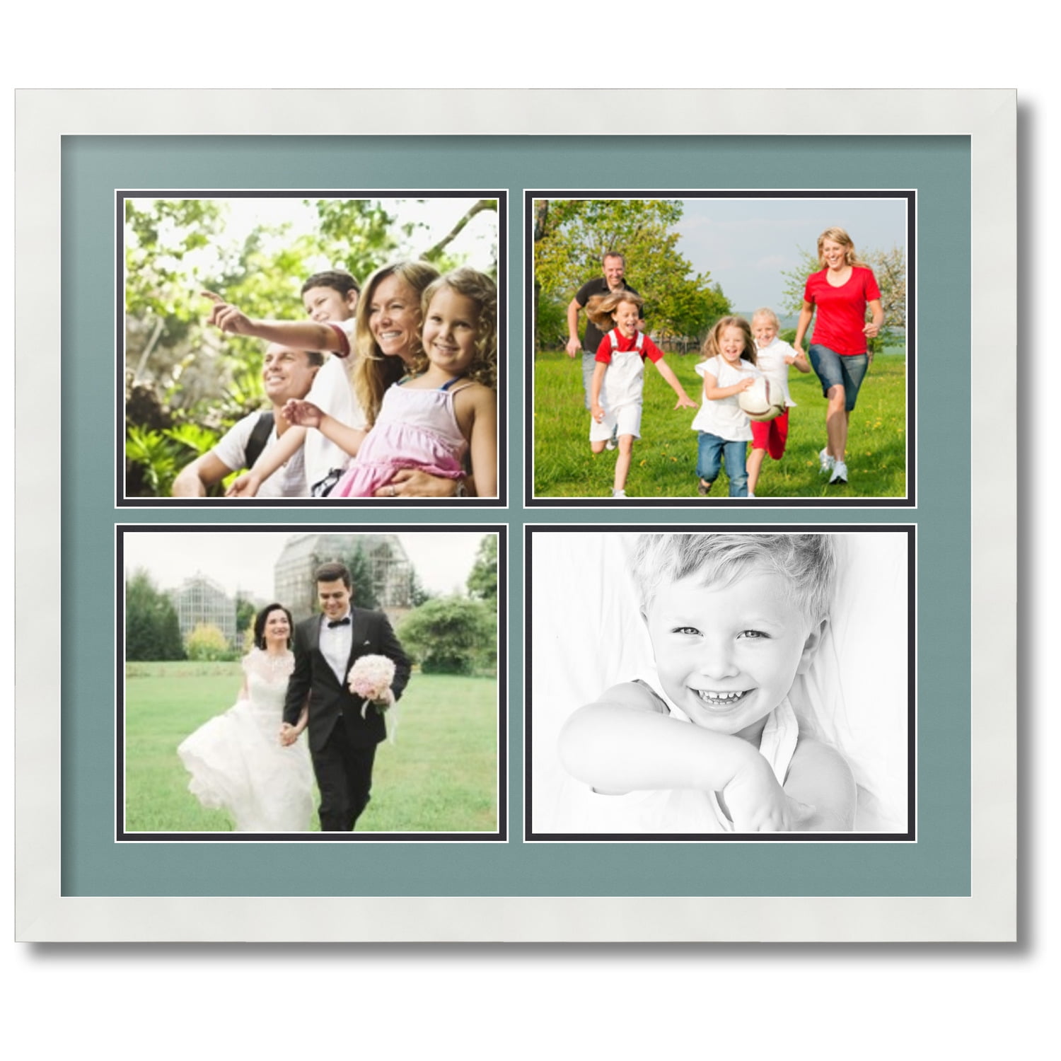 ArtToFrames Collage Photo Picture Frame with 4 8x10 Openings, Framed