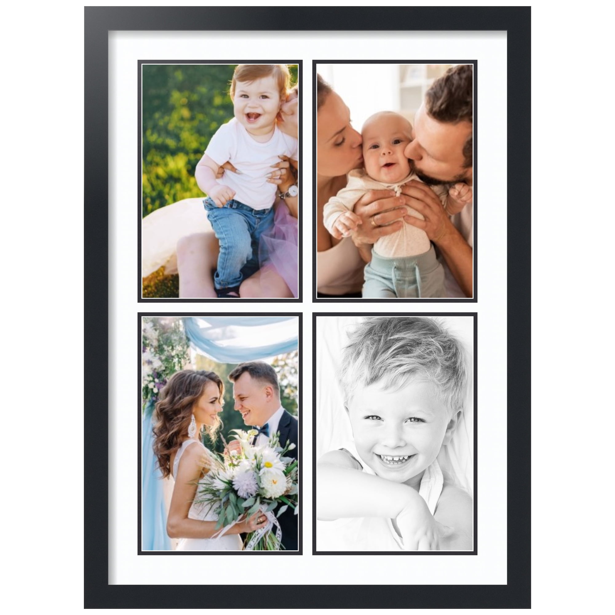 ArtToFrames Collage Photo Picture Frame with 4 - 8x12 Openings