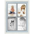 thumbnail image 1 of ArtToFrames Collage Photo Picture Frame with 4 - 8x12" Openings, Framed in White with Baby Blue and Black Mats (CDM-3966-574), 1 of 8