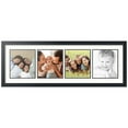thumbnail image 1 of ArtToFrames Collage Photo Picture Frame with 4 - 8x9" Openings, Framed in Black with Fabric White and Black Mats (CDM-3926-21), 1 of 8