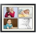 thumbnail image 1 of ArtToFrames Collage Photo Picture Frame with 4 - 9x12 Openings, Framed in Black with Off White and Black Mats (CDM-3926-3), 1 of 8