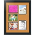 thumbnail image 1 of ArtToFrames Collage Photo Picture Frame with 5 - 4x5" Openings, Framed in Black with Amber and Black Mats (CDM-3926-258), 1 of 8