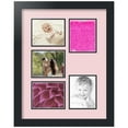thumbnail image 1 of ArtToFrames Collage Photo Picture Frame with 5 - 4x5" Openings, Framed in Black with Hollyhock and Black Mats (CDM-3926-258), 1 of 8