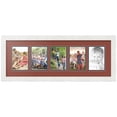 thumbnail image 1 of ArtToFrames Collage Photo Picture Frame with 5 - 4x6 Openings, Framed in White with Cognac and Black Mats (CDM-3966-115), 1 of 8