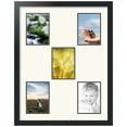 thumbnail image 1 of ArtToFrames Collage Photo Picture Frame with 5 - 5x7 Openings, Framed in Black with Chantilly and Black Mats (CDM-3926-106), 1 of 8