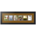 thumbnail image 1 of ArtToFrames Collage Photo Picture Frame with 6 - 2.5x3.5" Openings, Framed in Black with Coronado and Black Mats (CDM-3926-1262), 1 of 4