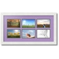 thumbnail image 1 of ArtToFrames Collage Photo Picture Frame with 6 - 3.5x5.5 Openings, Framed in White with Lavender Mist and Black Mats (CDM-3966-153), 1 of 8