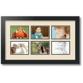 thumbnail image 1 of ArtToFrames Collage Photo Picture Frame with 6 - 3.5x5 Openings, Framed in Black with French Creme and Black Mats (CDM-3926-153), 1 of 8