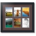thumbnail image 1 of ArtToFrames Collage Photo Picture Frame with 6 - 3.875x5.25 Openings, Framed in Black with Peat and Black Mats (CDM-3926-151), 1 of 1