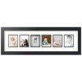 thumbnail image 1 of ArtToFrames Collage Photo Picture Frame with 6 - 3x4" Openings, Framed in Black with Fabric White and Black Mats (CDM-3926-54), 1 of 8