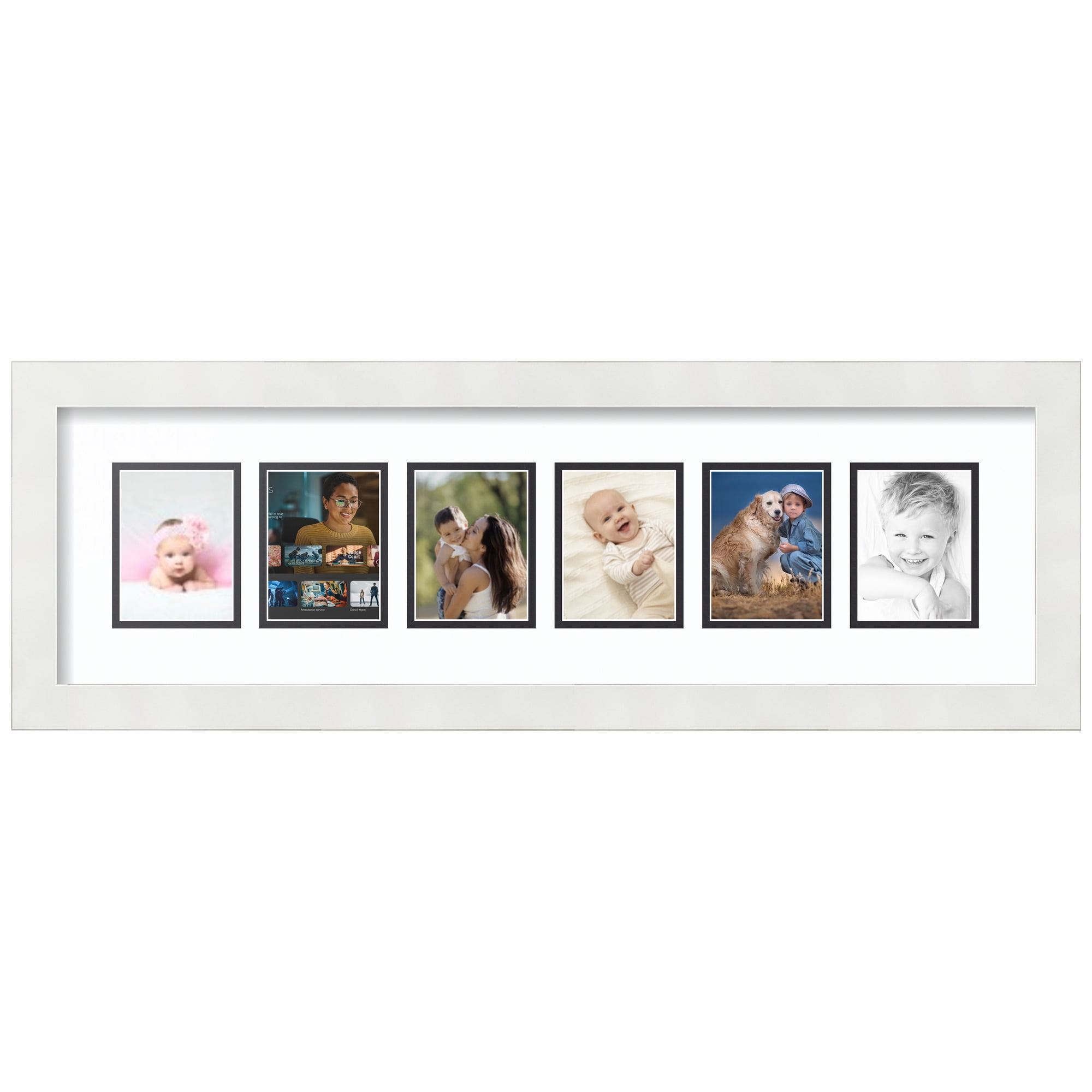 ArtToFrames Multiple Collage Photo Frame, 6 - 3x4 Openings, White