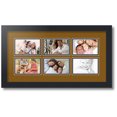 thumbnail image 1 of ArtToFrames Collage Photo Picture Frame with 6 - 3x5" Openings, Framed in Black with Coronado and Black Mats (CDM-3926-1009), 1 of 8