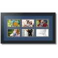 thumbnail image 1 of ArtToFrames Collage Photo Picture Frame with 6 - 3x5" Openings, Framed in Black with Delft Blue and Black Mats (CDM-3926-1009), 1 of 8