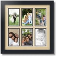 thumbnail image 1 of ArtToFrames Collage Photo Picture Frame with 6 - 3x5" Openings, Framed in Black with Green Whisper and Black Mats (CDM-3926-83), 1 of 8