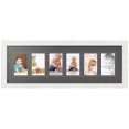thumbnail image 1 of ArtToFrames Collage Photo Picture Frame with 6 - 3x5 Openings, Framed in White with Charcoal and Black Mats (CDM-3966-150), 1 of 8