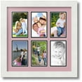 thumbnail image 1 of ArtToFrames Collage Photo Picture Frame with 6 - 3x5 Openings, Framed in White with Seashell and Black Mats (CDM-3966-151), 1 of 8