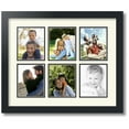 thumbnail image 1 of ArtToFrames Collage Photo Picture Frame with 6 - 4.5x5.5" Openings, Framed in Black with Brilliant White and Black Mats (CDM-3926-1126), 1 of 8