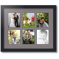 thumbnail image 1 of ArtToFrames Collage Photo Picture Frame with 6 - 4.5x5.5 Openings, Framed in Black with Pewter and Black Mats (CDM-3926-151), 1 of 8