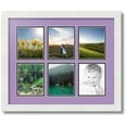 thumbnail image 1 of ArtToFrames Collage Photo Picture Frame with 6 - 4.5x5.5 Openings, Framed in White with Lavender Mist and Black Mats (CDM-3966-151), 1 of 8