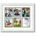 thumbnail image 1 of ArtToFrames Collage Photo Picture Frame with 6 - 4.5x5.5 Openings, Framed in White with Super White and Black Mats (CDM-3966-151), 1 of 8