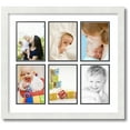 thumbnail image 1 of ArtToFrames Collage Photo Picture Frame with 6 - 5x7" Openings, Framed in White with Crisp and Black Mats (CDM-3966-2041), 1 of 8