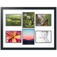 thumbnail image 1 of ArtToFrames Collage Photo Picture Frame with 6 - 6x8 Openings, Framed in Black with Super White and Black Mats (CDM-3926-167), 1 of 8