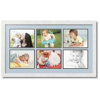 BESIDETREE 6x8 Picture Frame White Made of Solid Wood Display Pictures 4x6  with Mat or 6x8 Without Mat for Wall or Tabletop Photo Frames, Set of 2