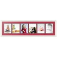 thumbnail image 1 of ArtToFrames Collage Photo Picture Frame with 6 - 6x8 Openings, Framed in White with Rouge and Black Mats (CDM-3966-150), 1 of 8