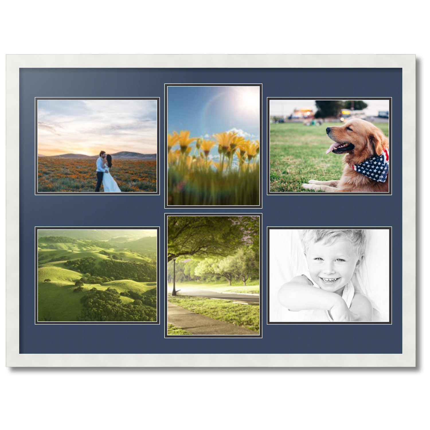 ArtToFrames Collage Photo Picture Frame with 6 - 8.5x11 Openings ...